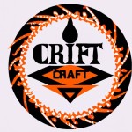 یک لوگو با اسم Logo craft با رنگ های نارنجی مشکی