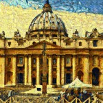 کلیسای واتیکان به صورت نقاشی