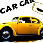 یک تصویر کلاسیک از فولکس بیتل و روغن موتور با نوشته CAR PLUS