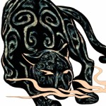 پلنگی که در حال بلعیدن کره زمین است