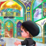 زیارت حرم  امام رضا توسط کودک