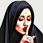 فرشته با دو بال روی یک بال نوشته شفاعت روی بال دیگه نوشته عمل صالح