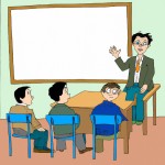 تدریس معلم مرد در کلاس