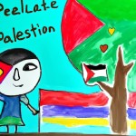 میخوام یه نقاشی بکشم که از بچه های فلسطینی حمایت کنم  و اسراییل رو محکوم کنم