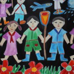 نقاشی از کودکانی که در جنگ کشته شدند