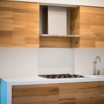 یک آشپزخانه ۳*۴ دارای کابینت ، هود ،نورمخفی و میز طراحی کن