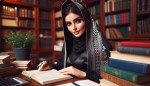 خانم ایرانی محجبه و تحصیلکرده