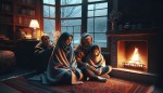 خانواده ایرانی، با حجاب، آرامش در زمستان، در منزل، گرمای خانه