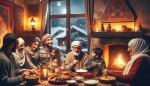 خانواده ایرانی، ارامش در زمستان، خوشحال، گرمای خانه