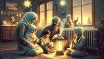 خانواده گیلانی، آرامش در منزل، فصل زمستان، خوشحال، شوفاژ