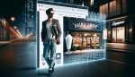 تصویر فروشگاه اینترنتی dairy-shop ه یک مرد خش تیپ کنارش ایستاده