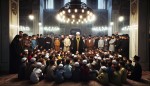 مسجدی که پر از پسر بچه ای دور ور روحانی مسجد رو گرفتن