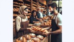 شهرزاد در حال خرید نان از نانوایی