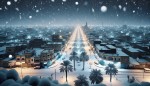 یه عکس برفی از شهر آبادان