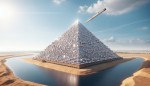 اهرام ثلاثه مصر را از جنس الماس طراحی کن