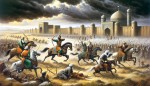 تصویر حمله مغولان به ایران