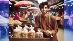 مرد آجیل فروش