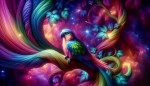پرنده مرغ آمین روی یک درخت نشسته
