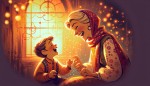 مادر در حال بازی کردن با کودک