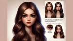 دختری با موهای قهوه ای و بسیار صاف و دماغی کوچک و چشمان تیره رنگ و قیافه باربی
