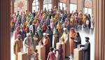 یک طرح زیبای سه بعدی میخوام که در آن مردم ایران با انواع قومیت ها لر ، کرد ، بلوچ ، ترک ، فارس و عرب و زن و بچه و جوان و پیر همه در حال رای دادن در انتخابات هستند و کنار آن ها حضرت آیت الله خامنه و آیت الله خمینی نیز هم هست