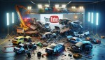 یک بنر یوتیوب برایم بساز با موضوع تصادف ماشین ها و نوشته ی Range of cars را درونه عکس به نحوی به کار بگیر و نوشته ی دیگری را نیز دخالت نده