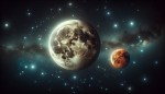 عکس مریخ و ماه رو برام بکش که دارن جنگ میکنن