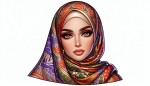 زن زیبا با حجاب