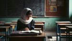 تصویر از یک دختر در مدرسه ایرانی