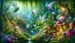 سرزمین پریان جنگل و به همراهی انواع گیاهان اجق وجق دنیای پریان