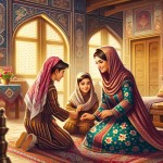 خانواده ایرانی خانم ها پوشیده