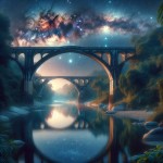 آسمان شب و پل قدیمی