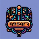یک لوگو برای آیکن برنامه با کلمه  Absar Server