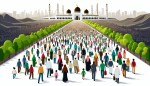 تصویری از پیاده روی اربعین مردم جهان به سوی کربلا