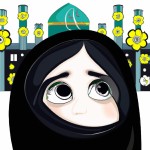 عکس دختر ایرانی با حجاب کامل در حرم  امام رضا