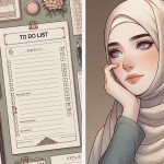 خوبه اما می خواهم با لوگو تو دو لیست و یک خانم محجب برام عکس تولید کنی  . کلمه انگلیسی "to do list" در آن باشد