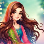 یک دختر زیبا و جذاب