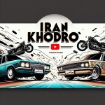 یک بنر یوتیوب بساز که در آن پراید دنا و سمند باهم تصادف کرده اند و اسم چنل iran khodro روی عکس باشد