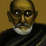 چهره یک انسان دانا را به تصویر بکش.