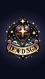 لوگو بادکنک و ستاره برای مغازه دیزاین مراسمات با نوشته star design