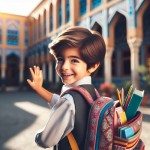 دانش آموز ابتدایی شاد ایرانی