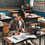 دانش آموز کلافه ایرانی پسر 10 سال