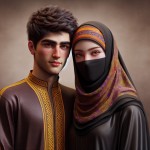 جوانان لر و عرب ایرانی با چادر اسلامی و دختر و پسر در کنار هم