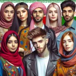 جوانان خوزستانی با پوشش مختلف اقوام لر و عرب و فارس