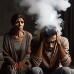 مادر میلنسال نگران در حال اسفند دود کردن بالایه سر پسر سی ساله ایرانیش است