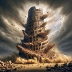 لحظه نابودی برج بابل