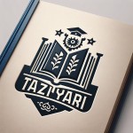 یه لوگو با کلمه تزیاری برام درست کن که با خود کلمه ساخته بشه و به شکل کتاب و آرم دانشگاه آزاد باشه