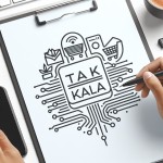 A logo with simple lines for an online store called " TAK KALA "
