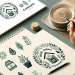 شماتیک یک لوگو برای کسب و کار یک فروشگاه آنلاین محصولات ارگانیک