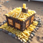 خانه ای ساخته شده سیب زمینی سرخ شده